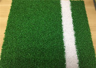 Short Curly Artificial Grass for Gate Ball Playground. 20mm 7600d,high density,olive green+white sports field
