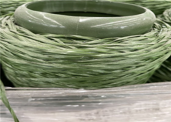 Olive Green C Shape artificial turf yarn 8800d artificial filament yarn With Stem